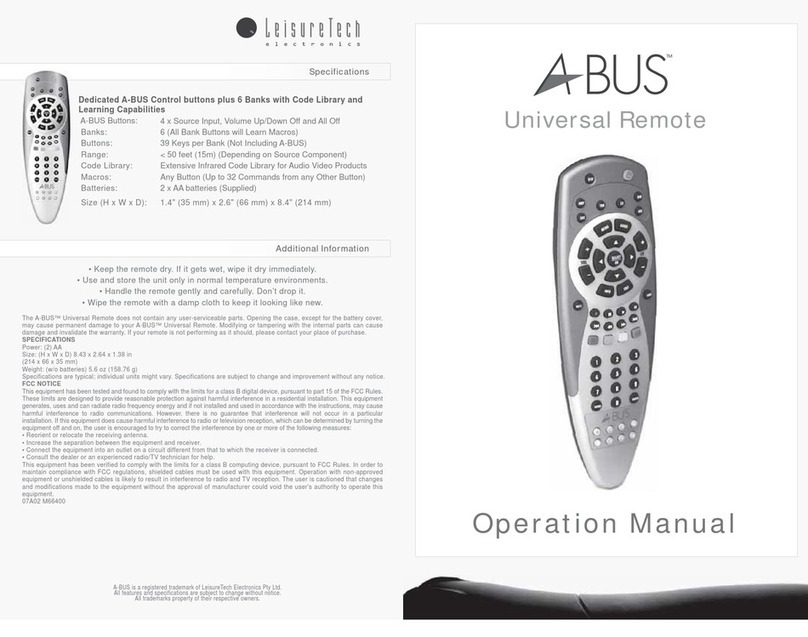 LeisureTech A-Bus Operation manual