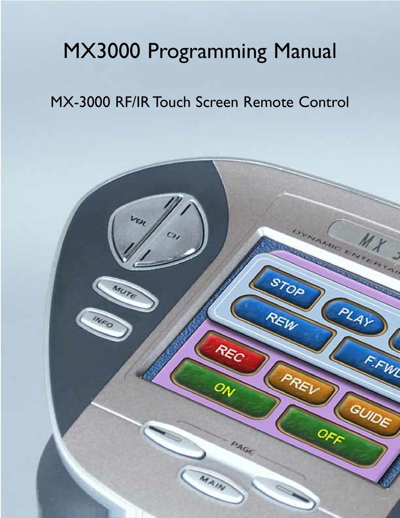 Universal Remote Contorl MX-3000 Programming manual