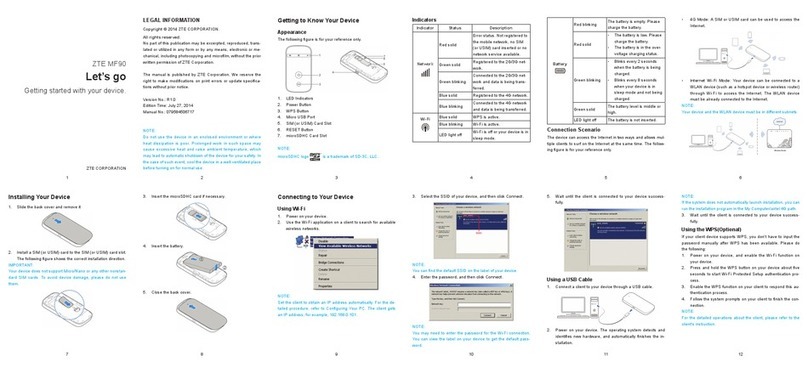 Zte Telstra MF90 User manual