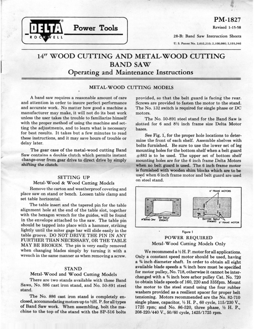 Delta Rockwell PM-1827 Operating and maintenance instructions