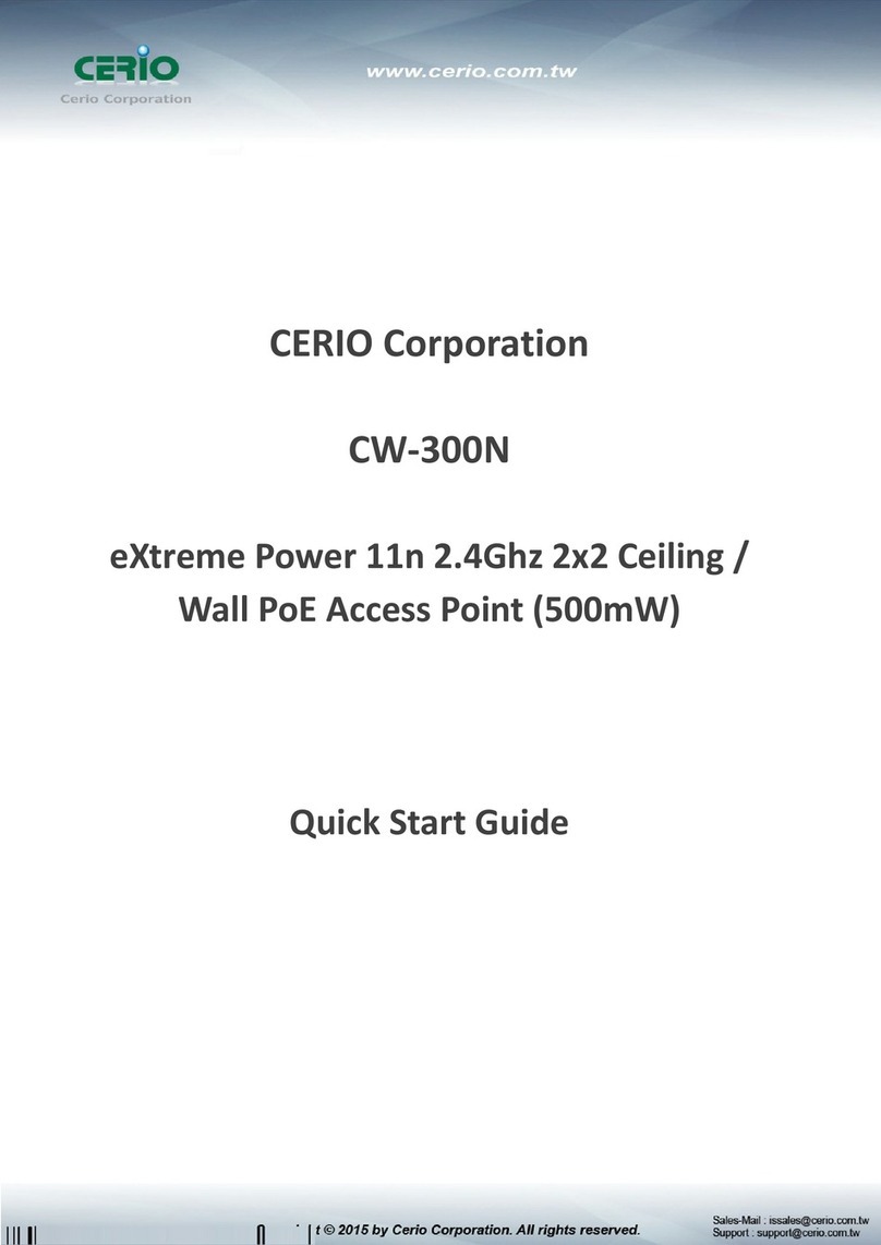 Cerio CW-300N User manual Cerio CW-300N User manual