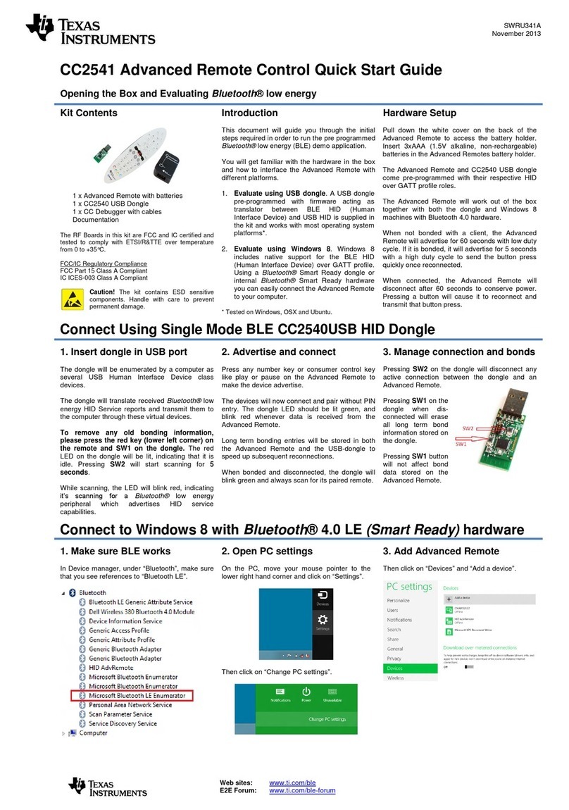 Texas Instruments CC2541 quick start guide