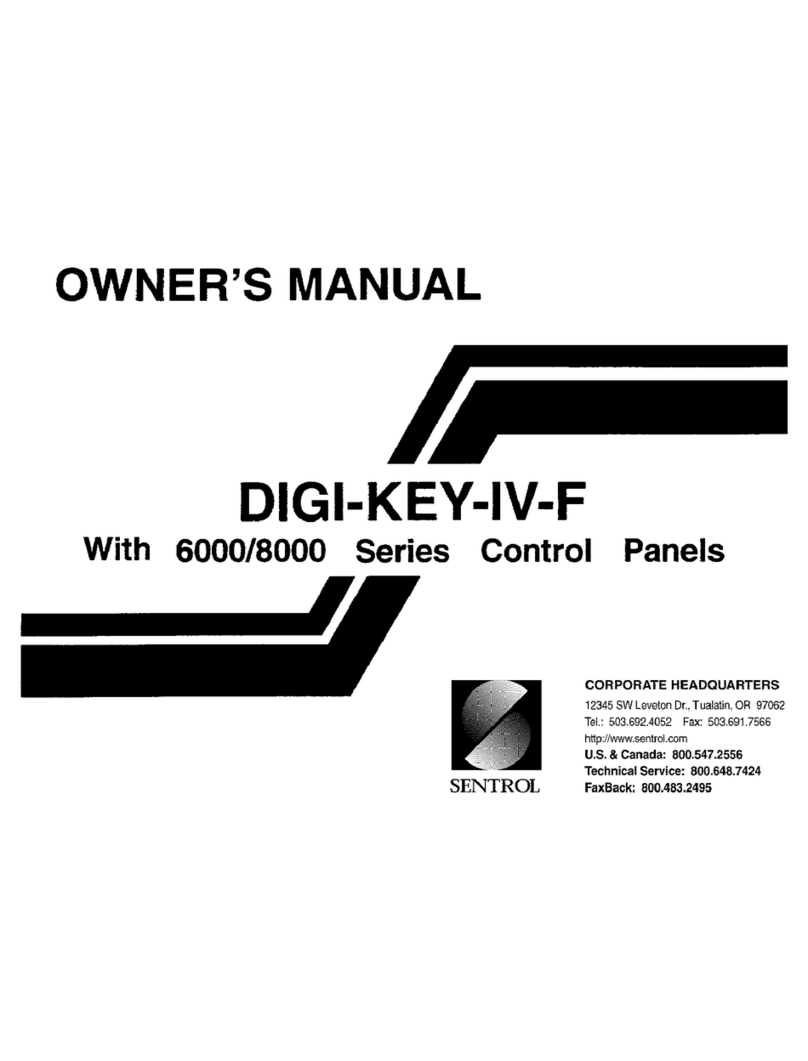 Sentrol DIGI-KEY-IV-F owner's manual