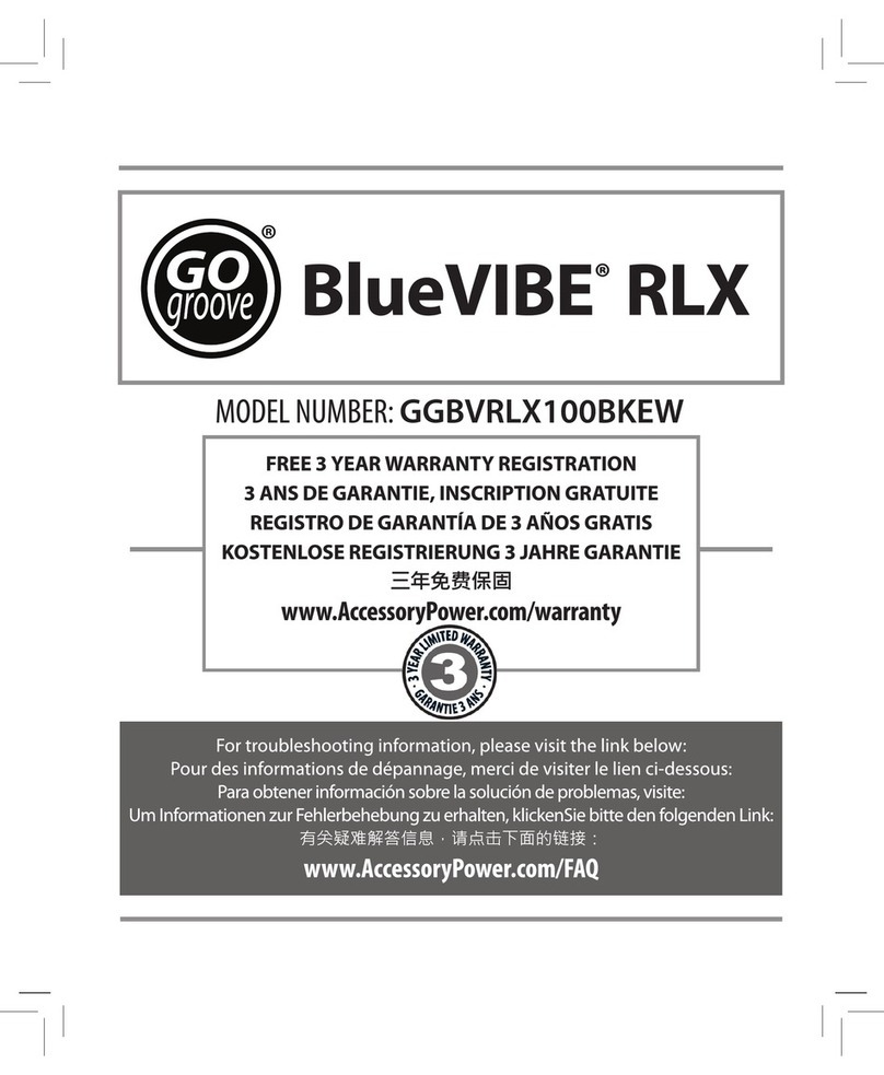 Go groove BlueVIBE RLX GGBVRLX100BKEW User manual