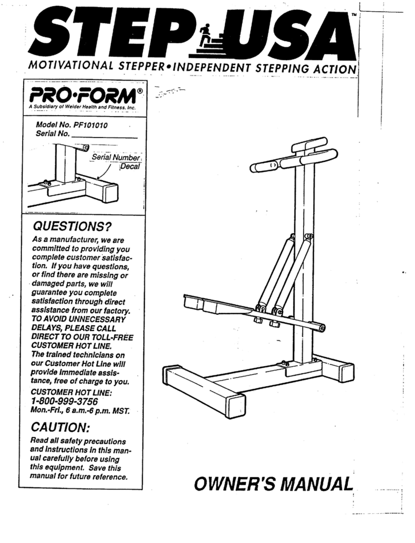 Pro-Form Step USA PF101010 User manual