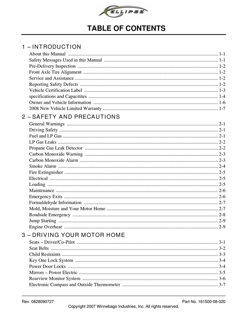 Winnebago 2008 Ellipse User manual