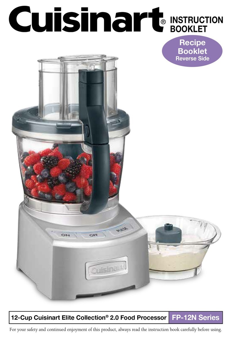 Cuisinart FP-12N Series Instruction booklet