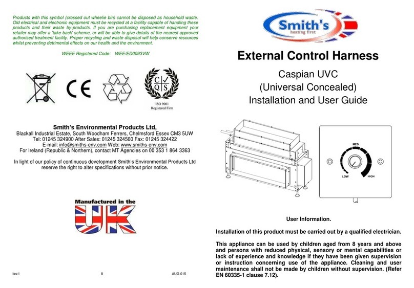 Smith's Heating First External Control Harness Caspian UVC User manual