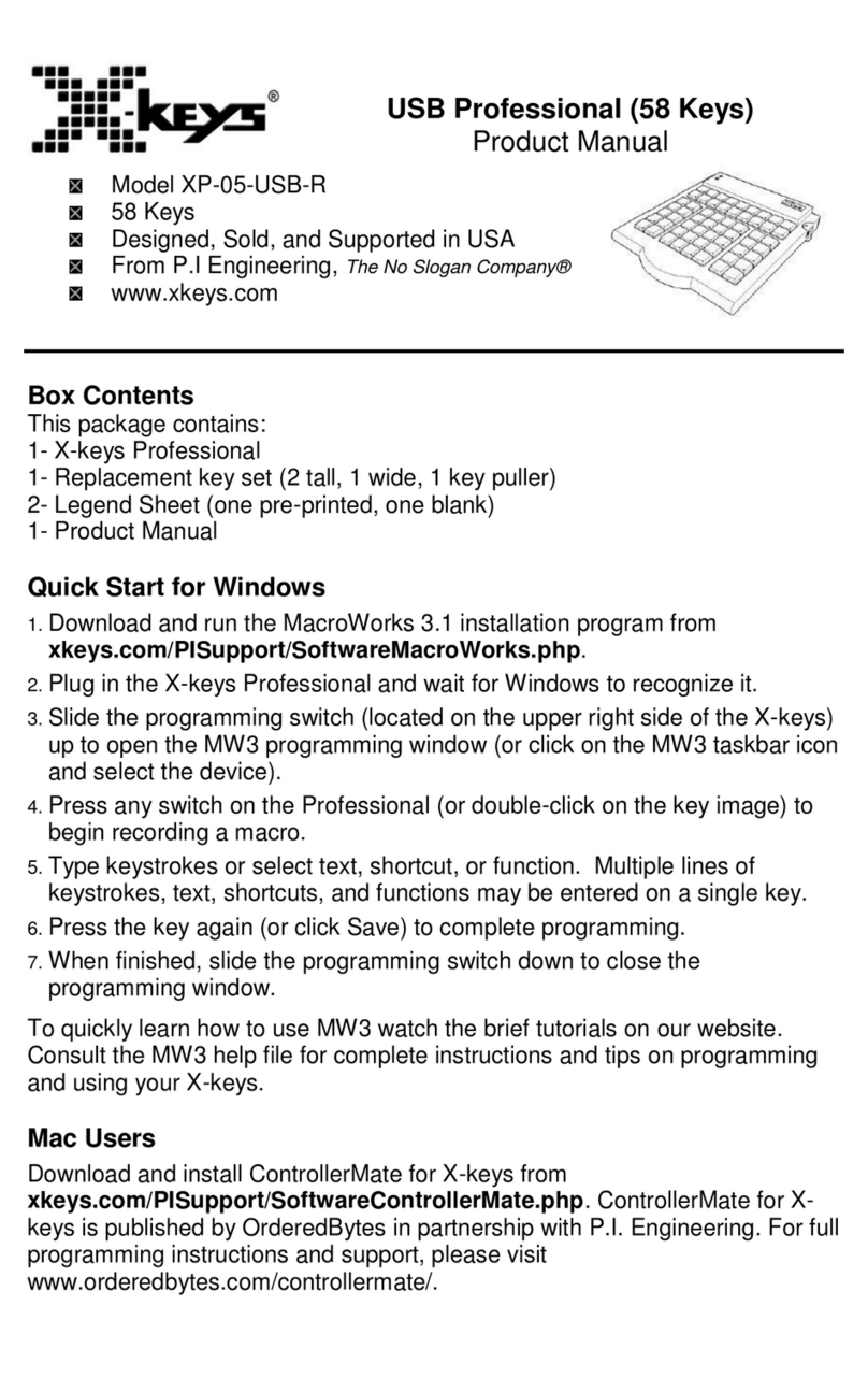X-keys XP-05-USB-R product manual