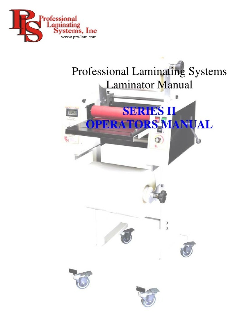 Professional Laminating Systems II Series Operator's manual