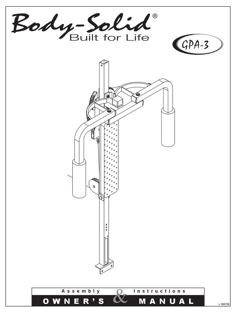 Body Solid GPA-3 owner's manual
