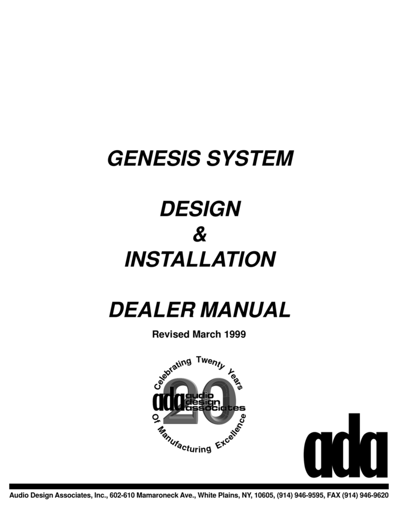 A/DA GENESIS SYSTEM Design & installation guide