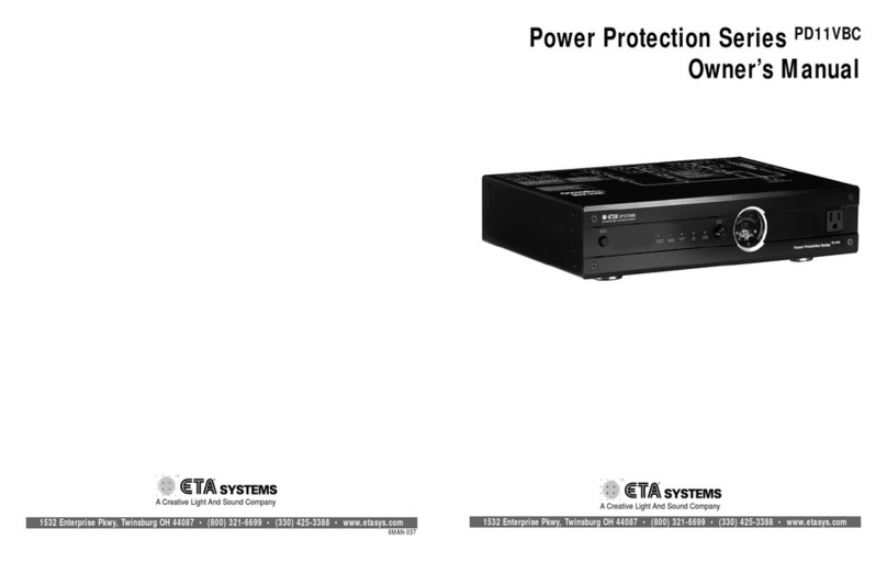 ETA Systems PD11VBC owner's manual