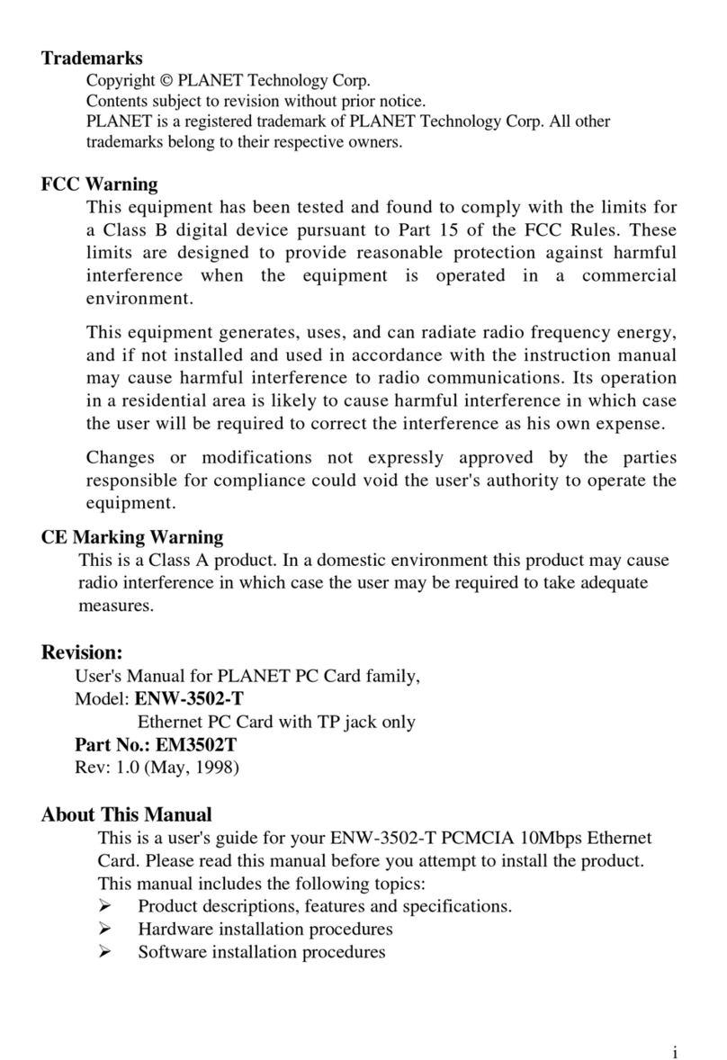 Planet ENW-3502-T user manual Planet ENW-3502-T user manual