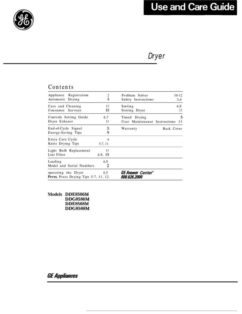 GE DDE8506M User manual