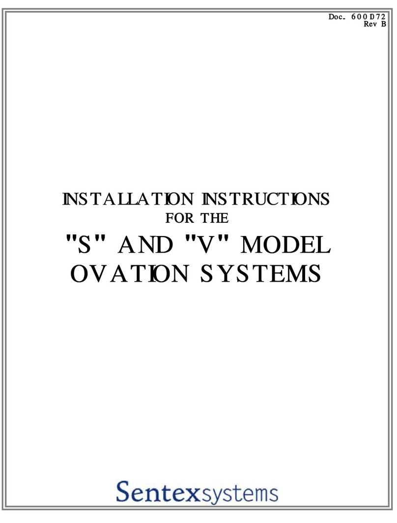 Sentex Ovation S installation instructions