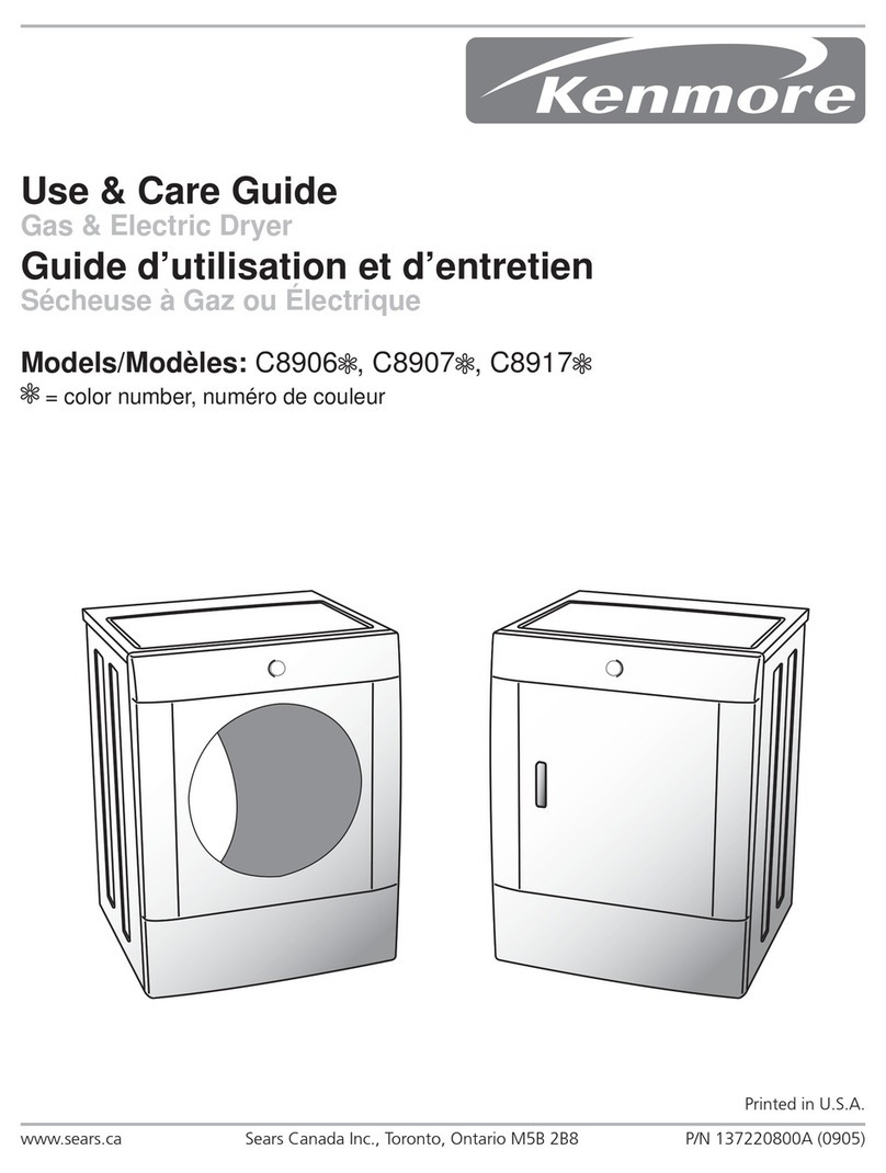 Kenmore C8906 Series User manual