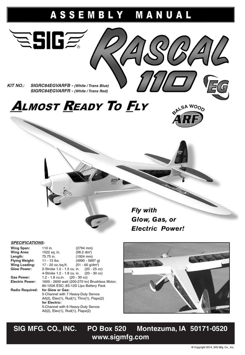 SIG RASCAL 110 EG ARF User manual