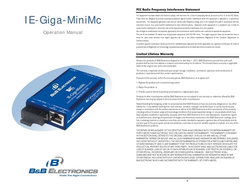 B&B IE-Giga-MiniMc User manual