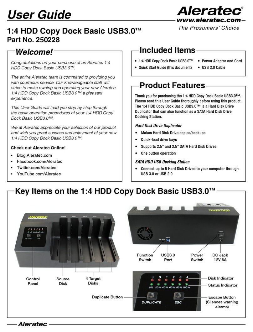 Aleratec 1:4 HDD Copy Dock Basic USB3.0 250228 user guide