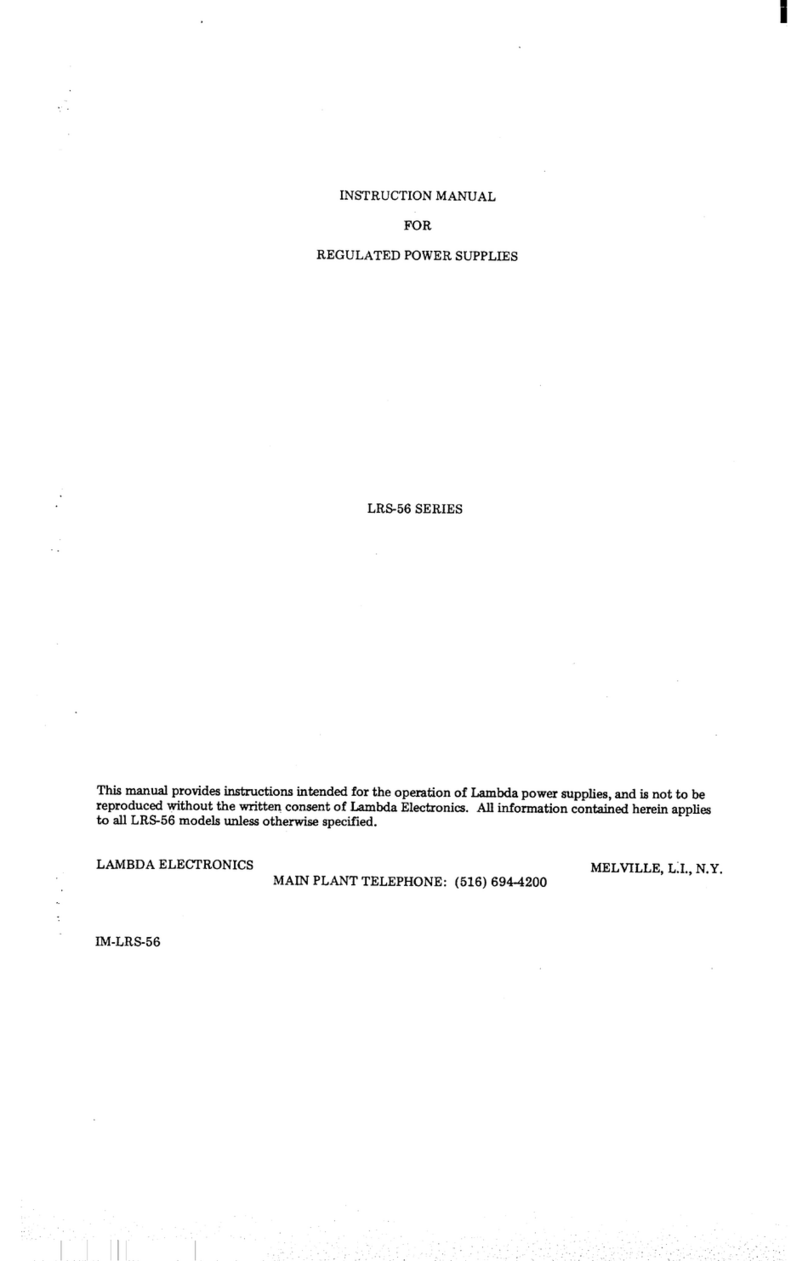 Lambda Electronics LRS-56 series User manual