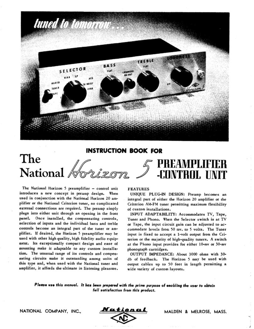 National Horizon 5 Instruction book