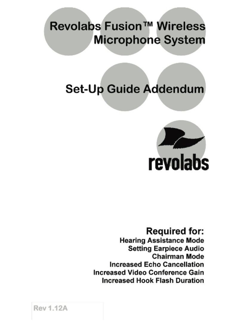 Revolabs Fusion Installation and operating instructions