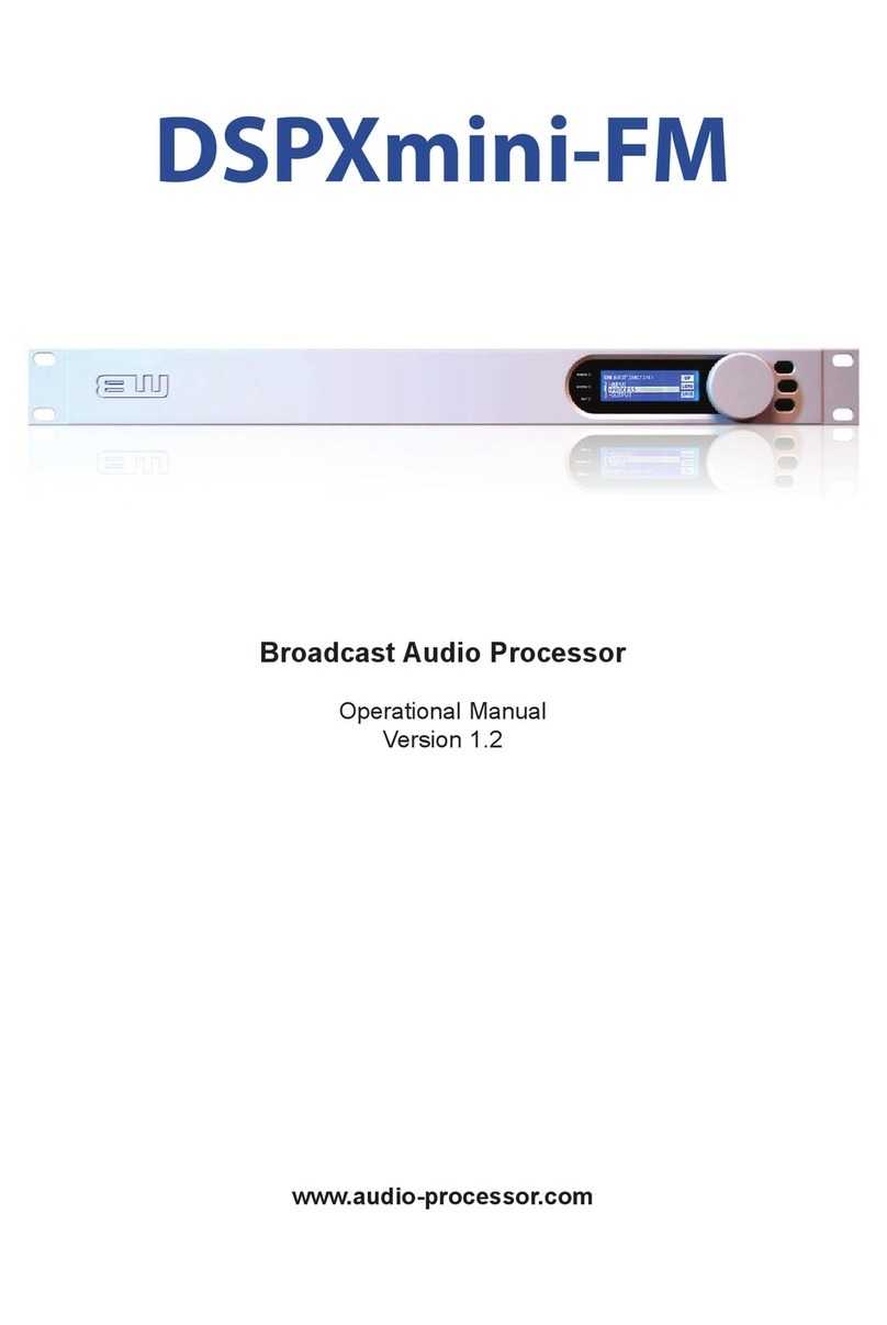 BW Broadcast DSPXmini-FM Operational manual