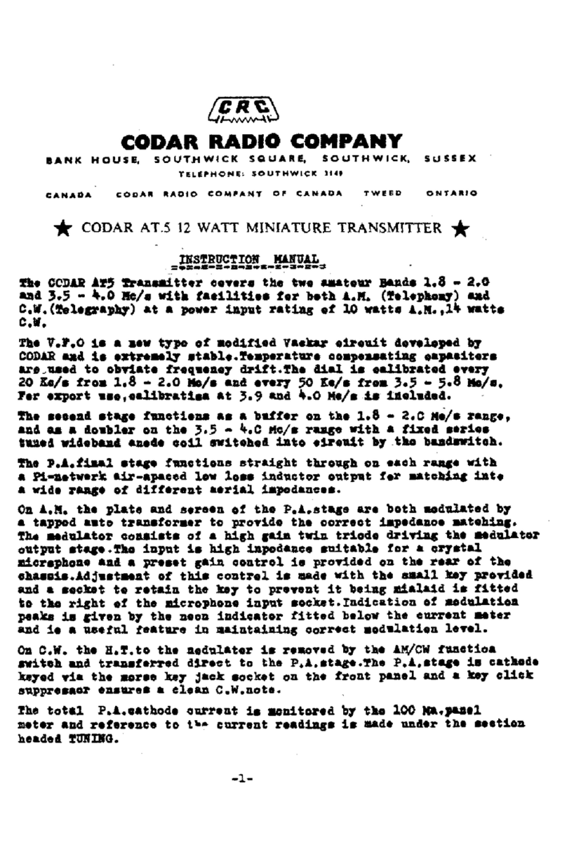 CRC Codar AT.5 instruction manual