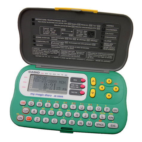 Casio My Magic Diary JD-5000 Operation manual
