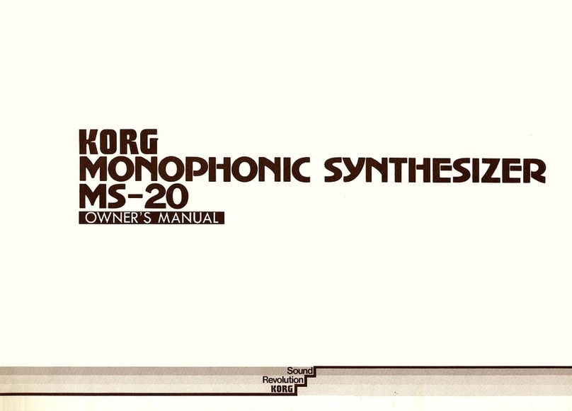 Korg MONOPOLY POLYSIX MS-20 owner's manual