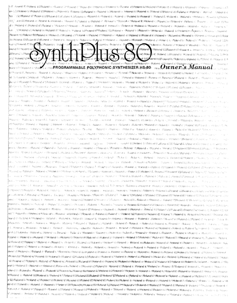 Roland HS-80 User manual