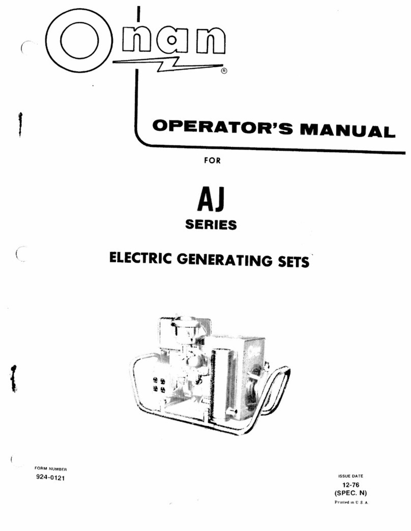 Onan aj series Operator's manual
