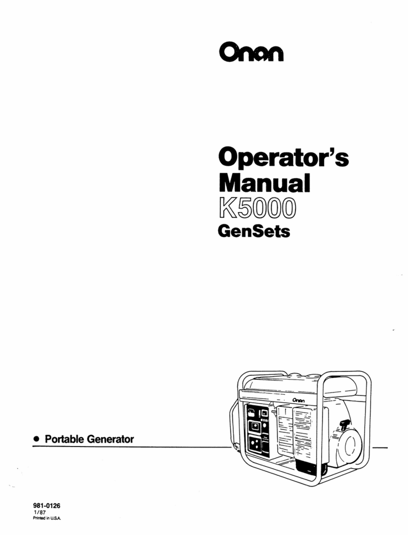 Onan K5000 Operator's manual