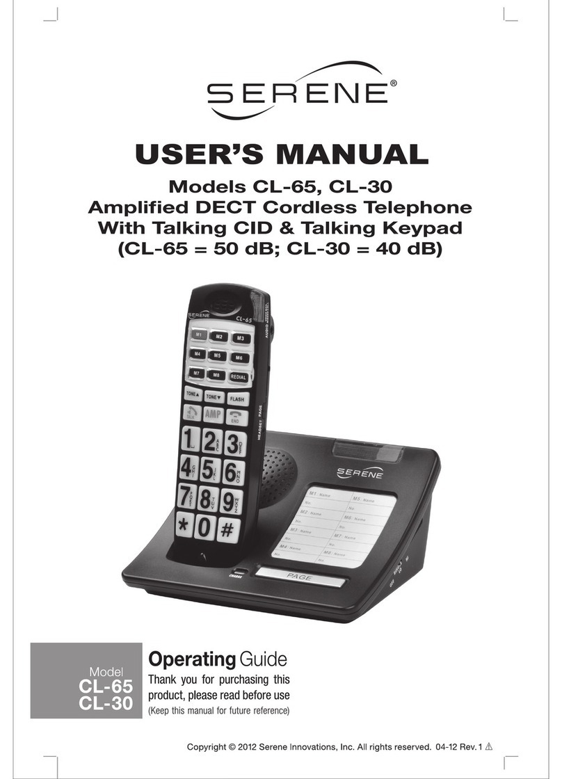 Serene CL-65 User manual Serene CL-65 User manual