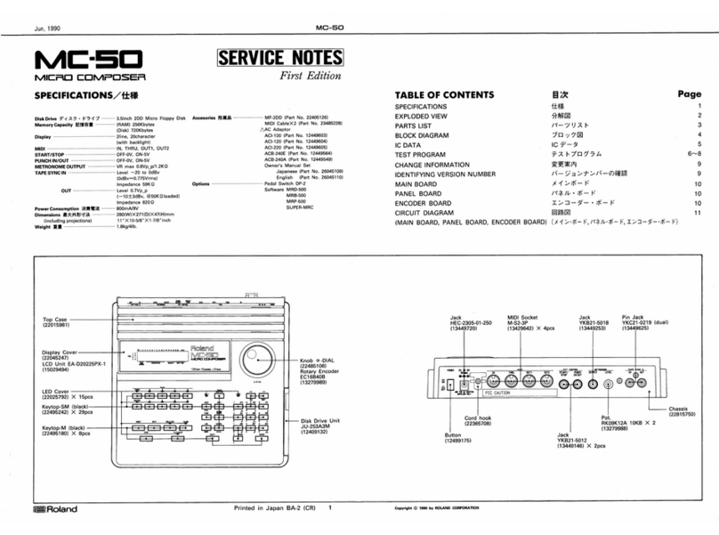 Roland Micro Composer MC-50 Service notes