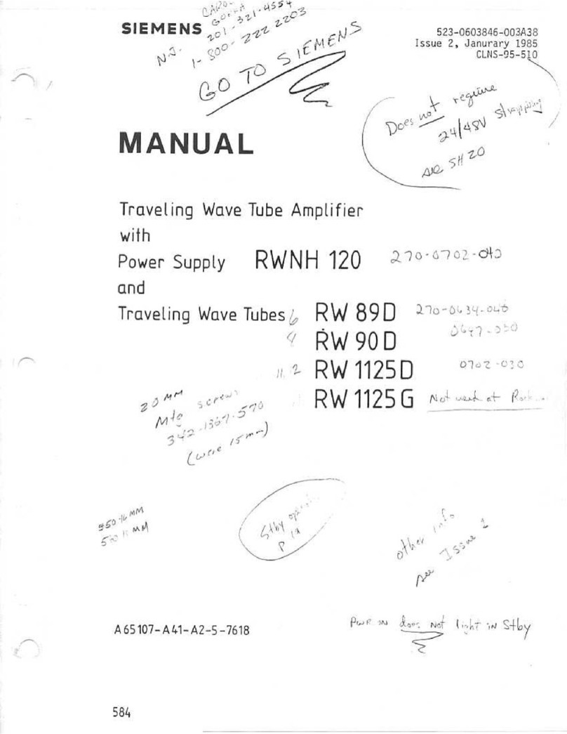 Siemens RW 89D User manual
