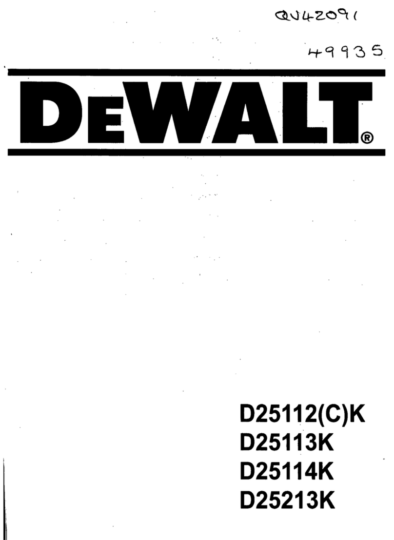 DeWalt D25112CK User manual