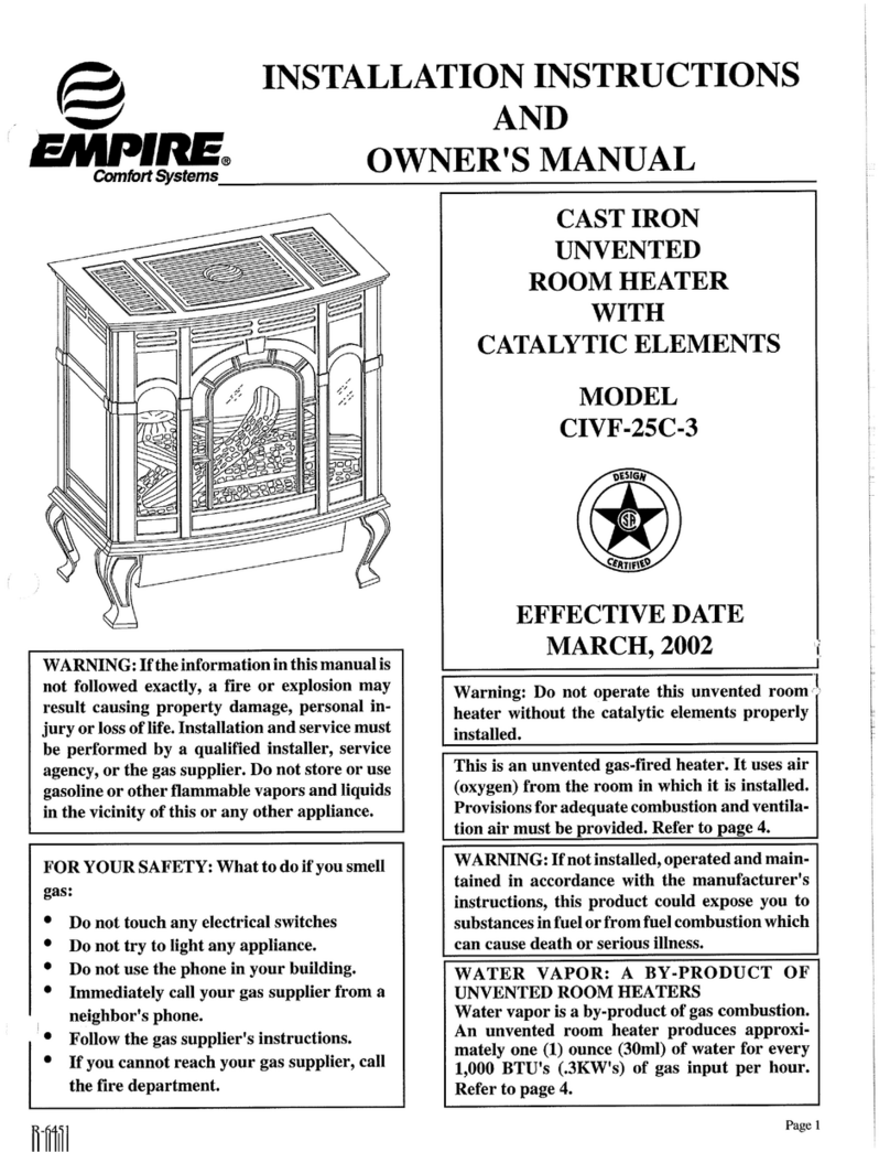 Empire CIVF-25C-3 Installation instructions and owner's manual Empire CIVF-25C-3 Installation instructions and owner's manual