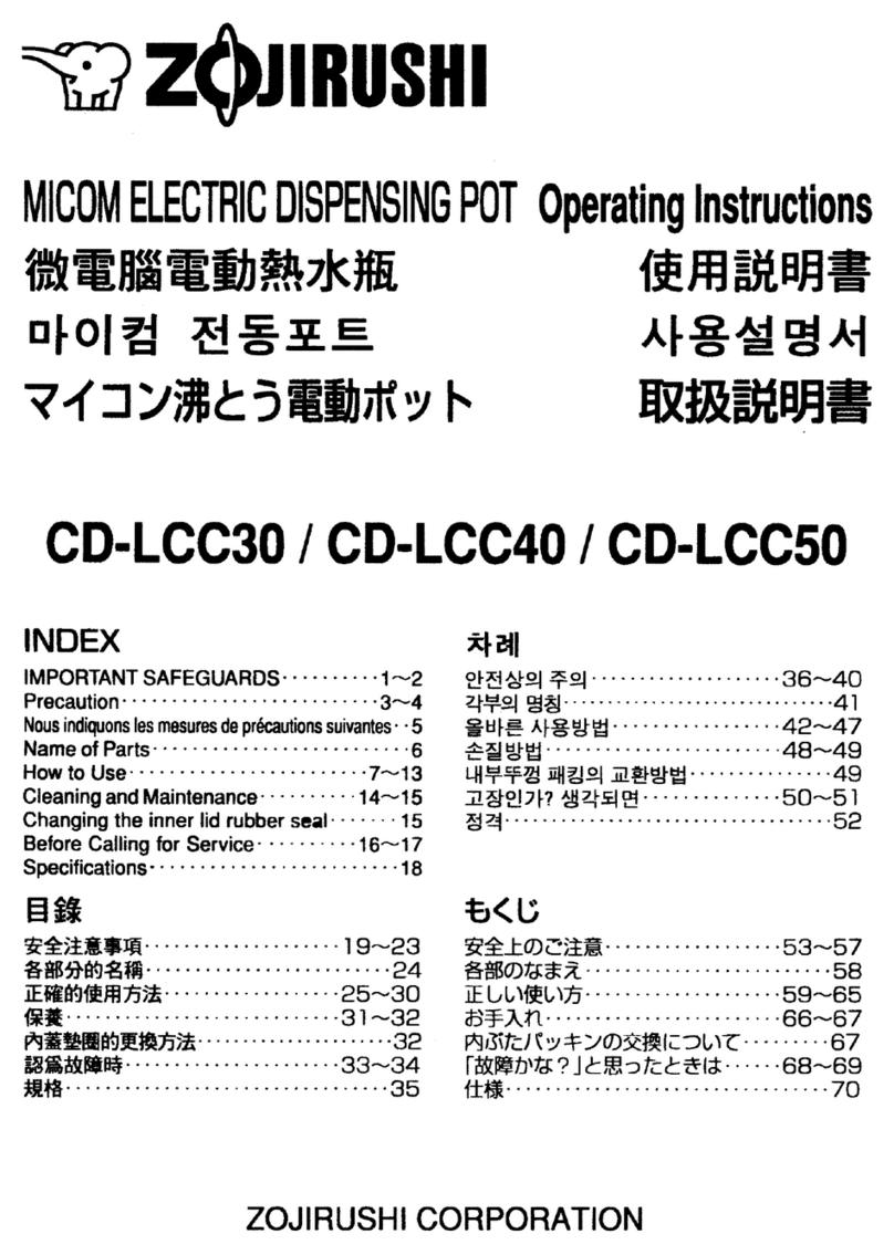 Zojirushi CD-LCC30 User manual