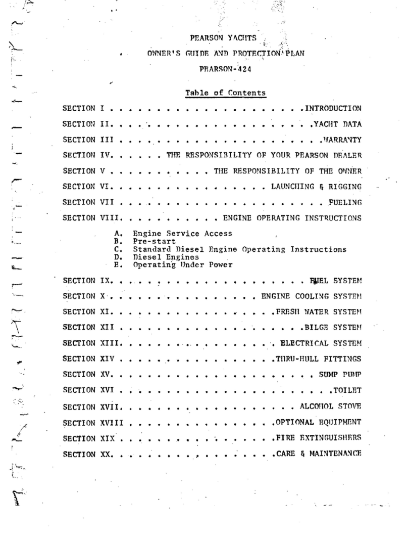Pearson 424 Owner's guide and protection plan