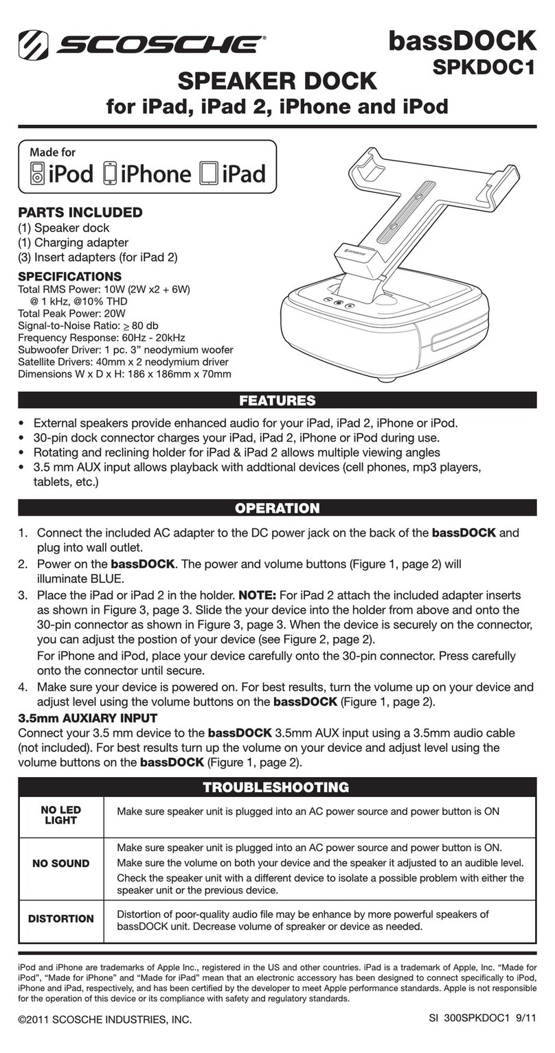 Scosche bassDOCK SPKDOC1 user guide