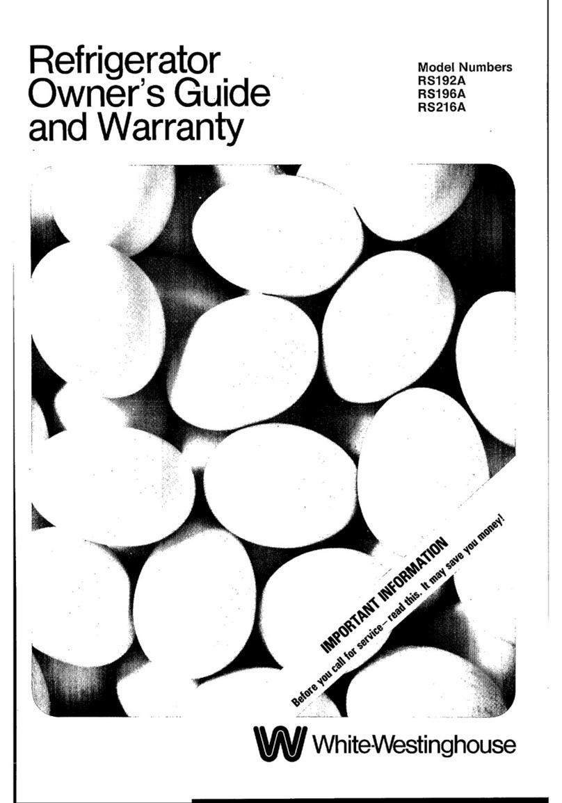 White-Westinghouse RS192A Owner's guide and warranty