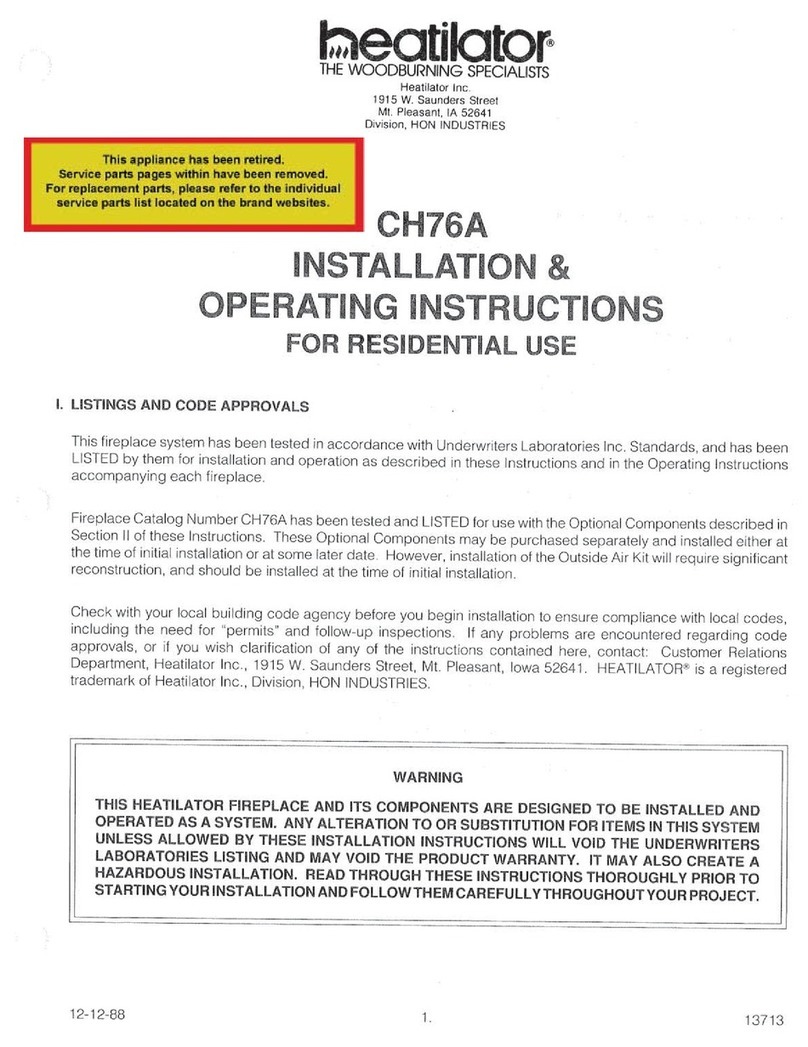Heatilator CH76A Manual Heatilator CH76A Manual