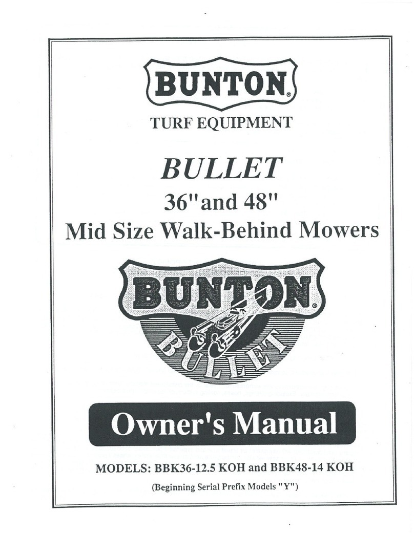 Bunton Bullet BBK36-12.5 KOH owner's manual