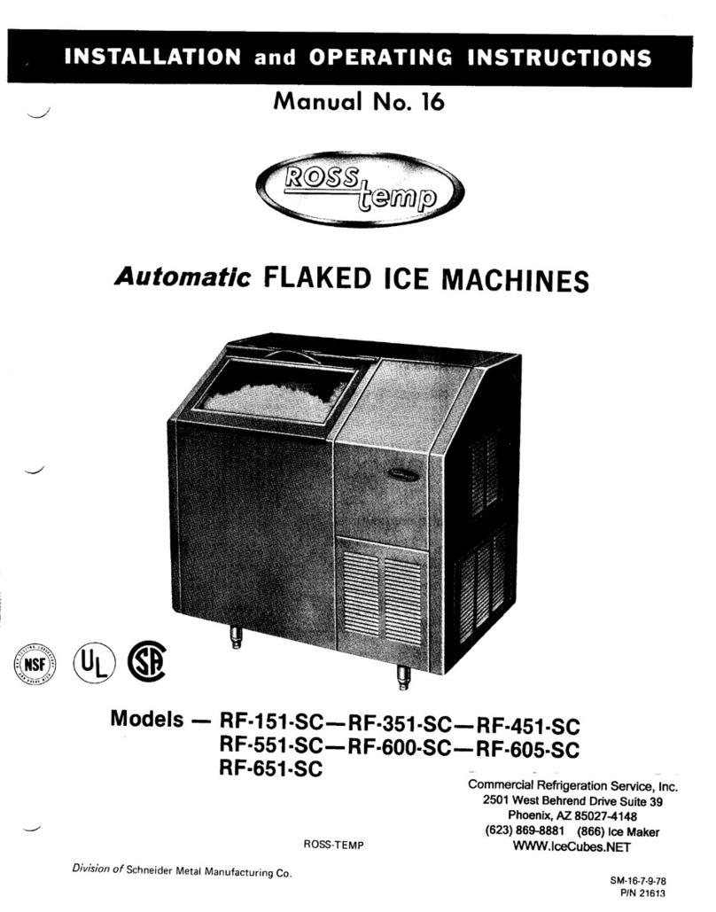 Ross Temp RF-151-SC Installation and operating instructions