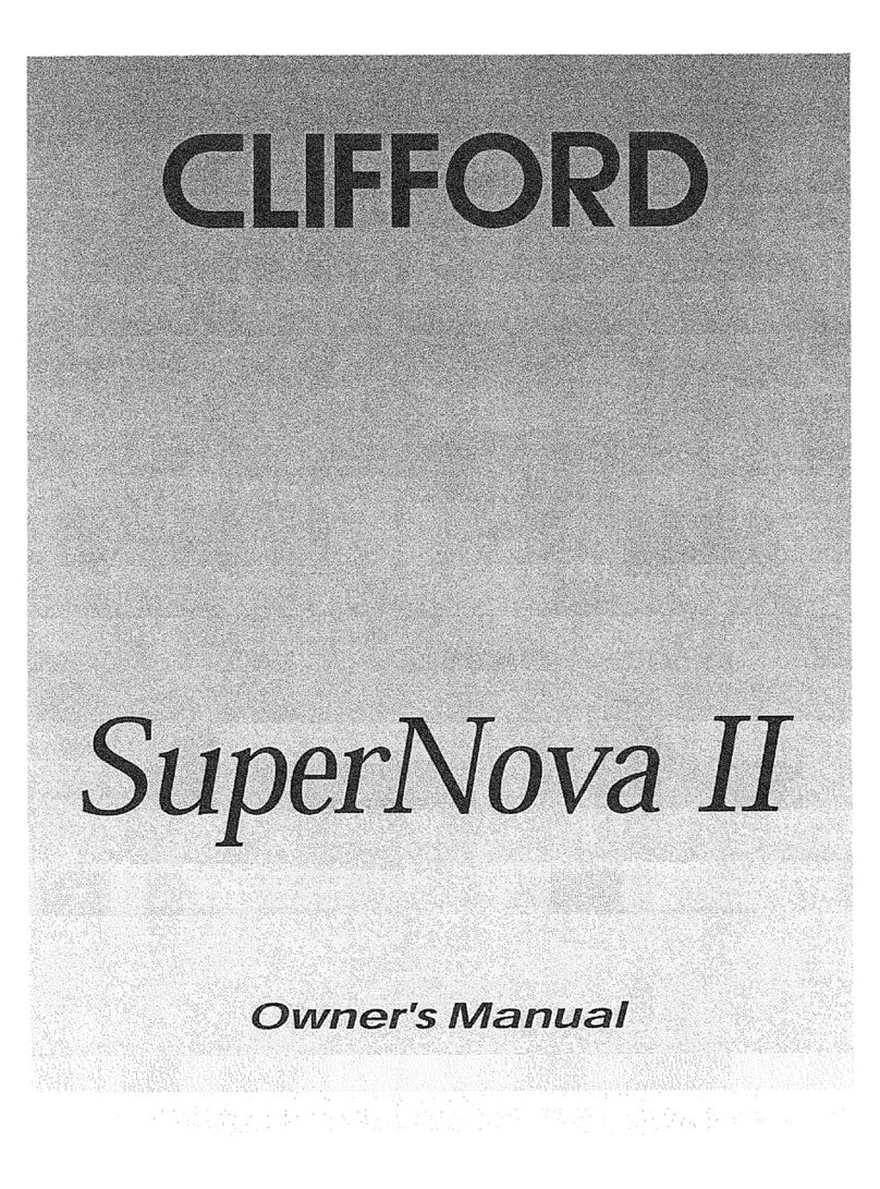Clifford SuperNova II owner's manual