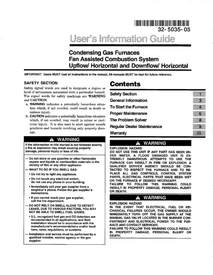 American Standard UC1 Owner's manual
