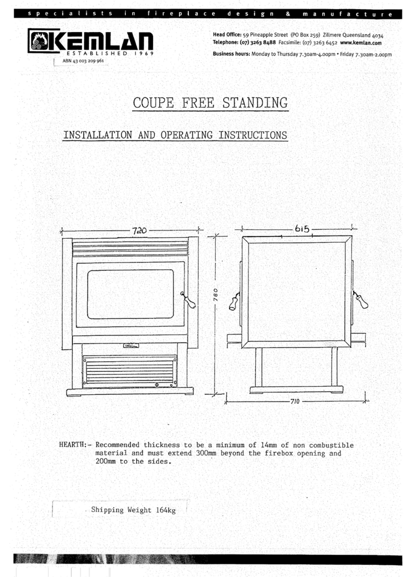 Kemlan Coupe Installation and operating instructions