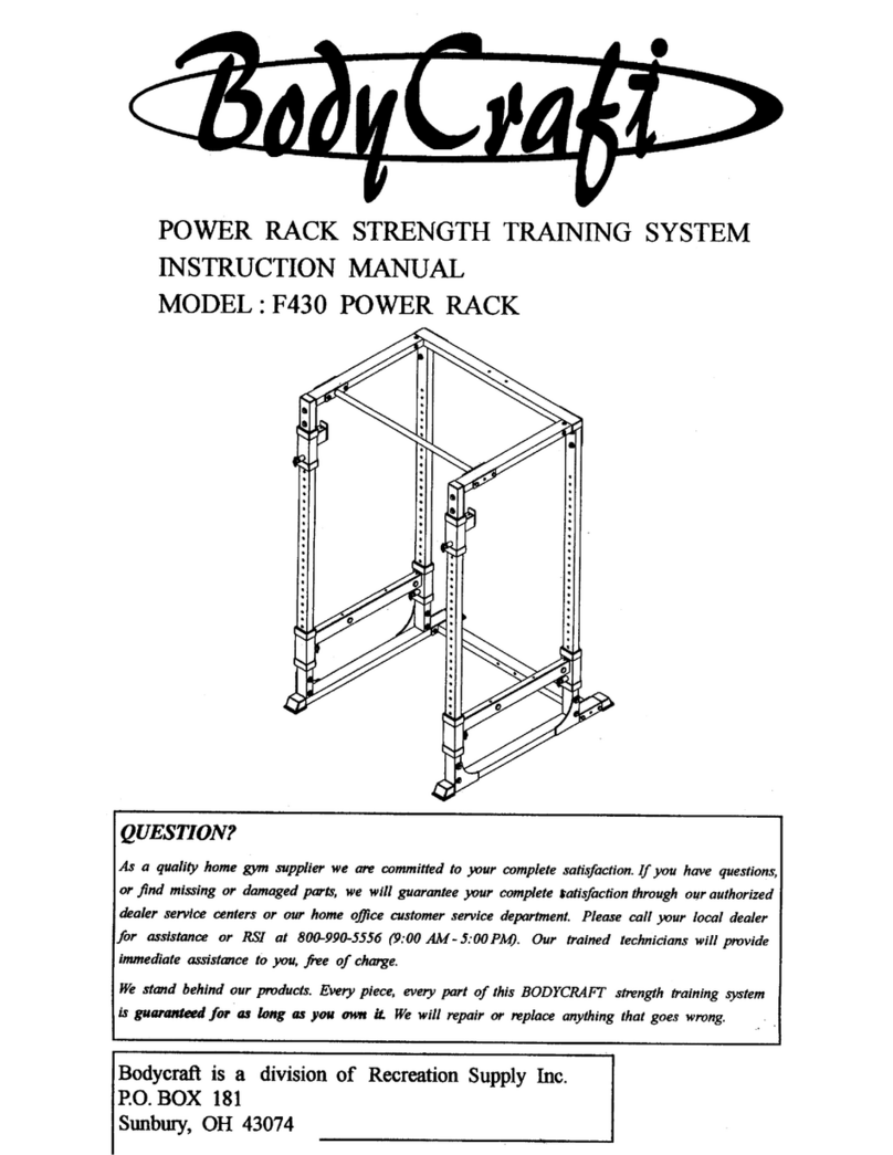 Body Craft F430 Power Rack User manual